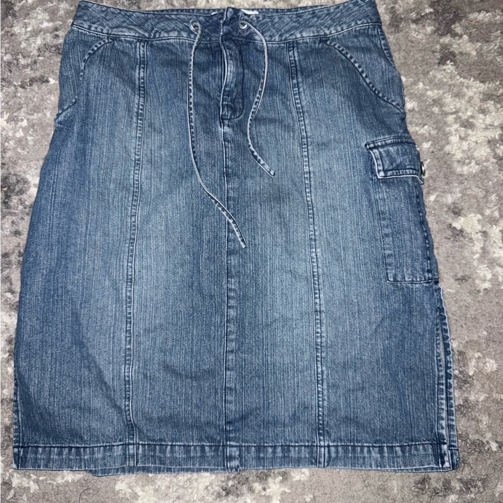 LONDONJEAN Blue Denim Pencil Skirt